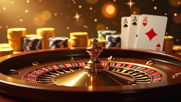 Live casino dealer at blackjack table